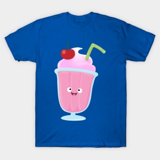Cute strawberry ice cream sundae cartoon T-Shirt